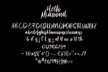 Hello Miassond Casual Brush Font