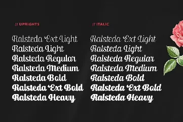 Ralsteda Script font