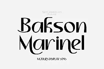 Bakson Marinel - Modern Display Sans font