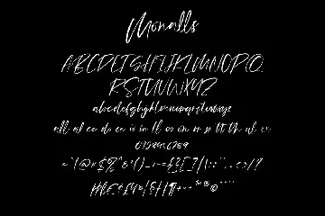 Monalls Script Signature Brush Font