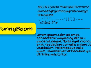 FunnyBoom font, such a funny font.