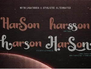 Harson Regular - Intergalactic Typeface font