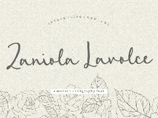 Zaniola Lavolce Calligraphy Font