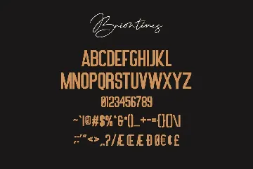 Briontines Signature Font