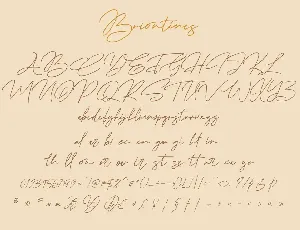 Briontines Signature Font