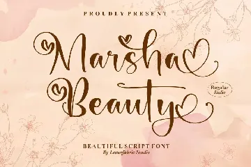 Marsha Beauty Beautiful Script Font