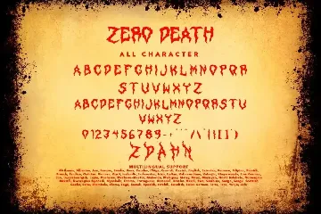 Zero Death font