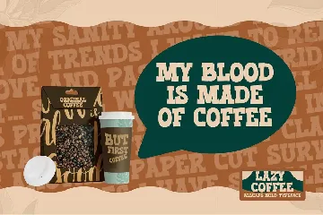 Lazy Coffee - All Caps Bold Typeface font