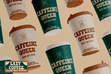 Lazy Coffee - All Caps Bold Typeface font