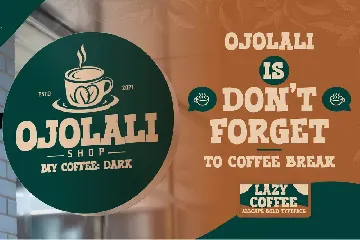 Lazy Coffee - All Caps Bold Typeface font