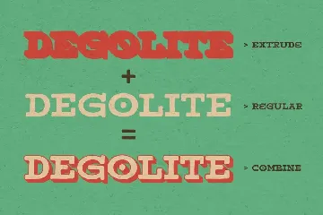 Degolite Extrude Typeface font