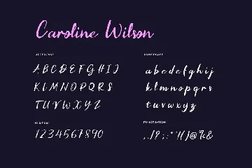 Caroline Wilson Handwritten Font