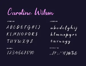 Caroline Wilson Handwritten Font