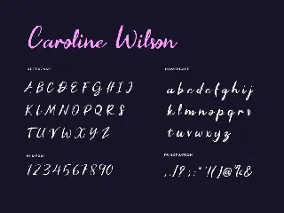 Caroline Wilson Handwritten Font