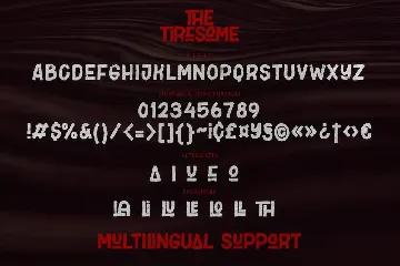 The Tiresome font