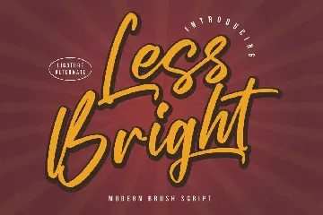 Less Bright Modern Brush Script Font