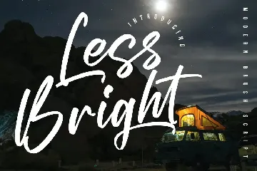 Less Bright Modern Brush Script Font