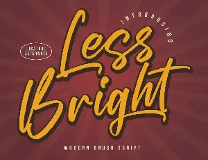 Less Bright Modern Brush Script Font