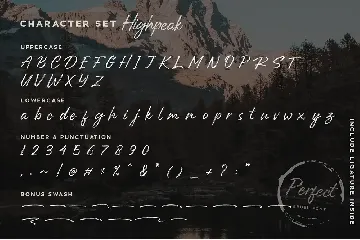 Highpeak font