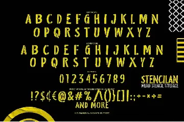 Stencilan - Weird Stencil Typeface font