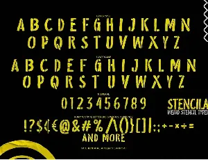 Stencilan - Weird Stencil Typeface font