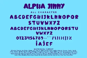 Alpha Jimmy font