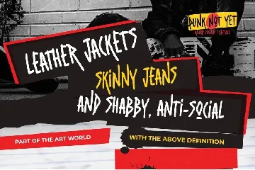 Punk Not Yet - Weird Display Typeface font