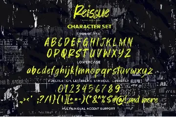 Reissue - Rough brush font