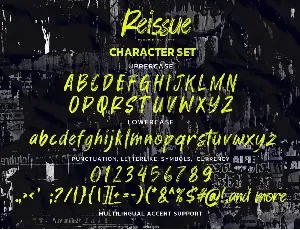 Reissue - Rough brush font