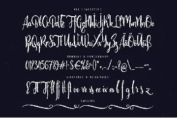 Scratches calligraphic font