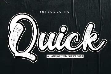 Quick Script font