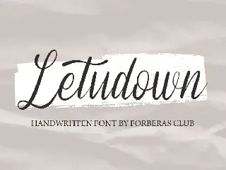 Letudown font