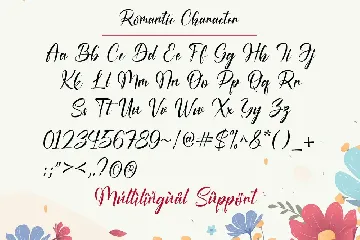 Romantic font