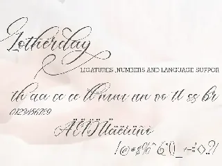 Lotherday Script font