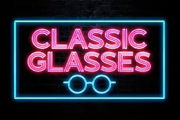 Retrolight - Retro Neon Display font