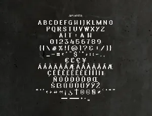 New Akira 190 Glypsh font