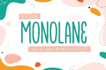 Monolane font