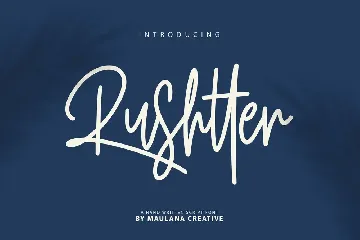 Rushtter Signature Font