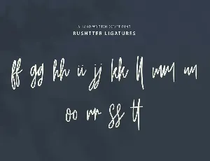 Rushtter Signature Font