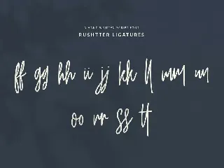 Rushtter Signature Font