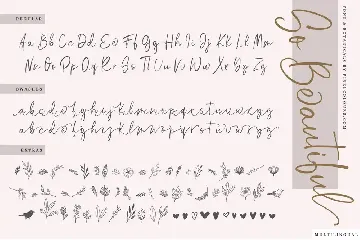 So Beautiful Font and Botanicals