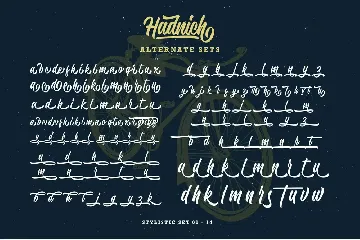 Hadnich - Modern Script font