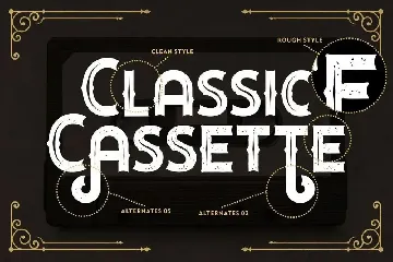 Classic Cassette - Classic Display Font