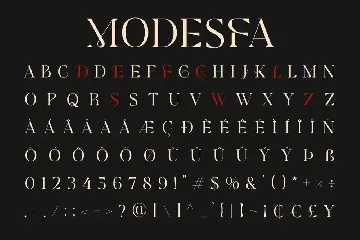 Modesfa - Modern Display Serif font