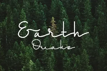 EarthQuake Signature Font