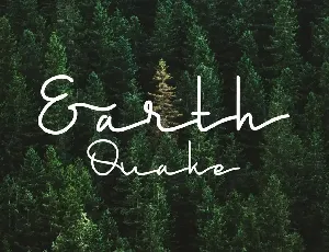 EarthQuake Signature Font