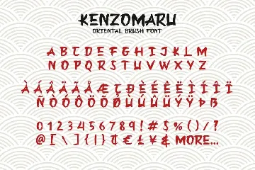 Kenzomaru - Oriental Brush font