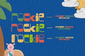 Chubby Piglets - Funky Display Font