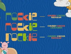 Chubby Piglets - Funky Display Font