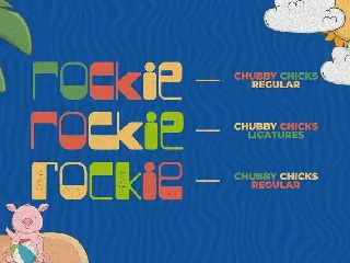 Chubby Piglets - Funky Display Font